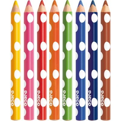 Djeco 8 Crayons De Couleur Pour Les Petits – Image 2