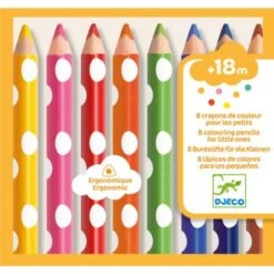 Djeco 8 Crayons De Couleur Pour Les Petits