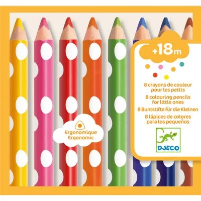 Djeco 8 Crayons De Couleur Pour Les Petits