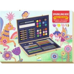 Djeco Boîte De Couleurs Pour Dessiner, Colorier Et Peindre Sparkling Box