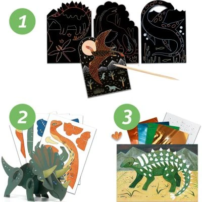 Djeco Coffret Créatif 6 Activités Dino Box – Image 3
