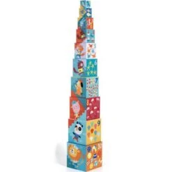 Djeco Cubes à Empiler Plage (10 Cubes)