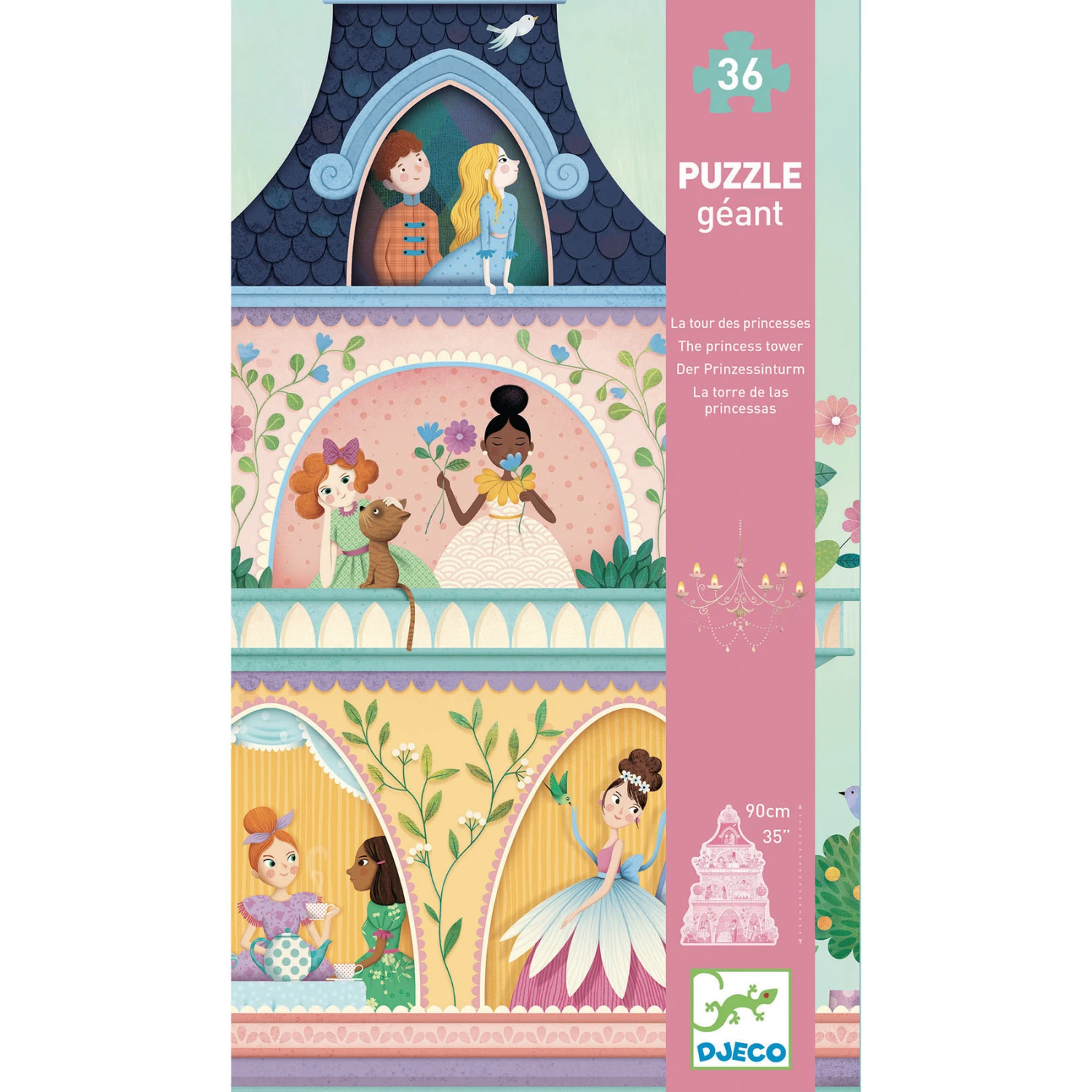 Djeco Casse-tête Géant - La Tour Des Princesses (36 Mcx) – Image 2