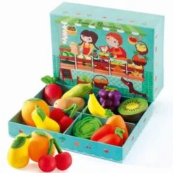 Djeco Jeu De Marchande Les Fruits Et Légumes De Louis Et Clémentine (12 Pièces)
