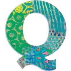 Djeco Lettre Q En Bois Paon