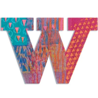 Djeco Lettre W En Bois Paon