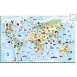 Djeco Puzzle D'observation Avec Livret Les Animaux Du Monde (100 Pièces)