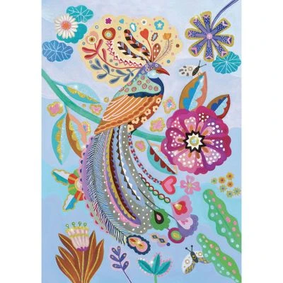 Djeco Puzzle Pailleté Wizzy L'oiseau étincelant (50 Pièces) – Image 2