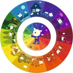Djeco Puzzle Rond Les Couleurs (24 Pièces)
