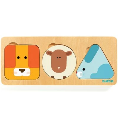 Djeco Puzzle Superposable AnimaBasic (3 Pièces) – Image 2