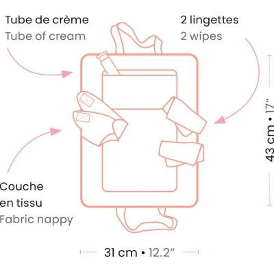Djeco Sac à Langer Pour Poupon Pink Peak – Image 3