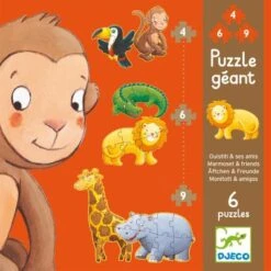 Djeco Set De Puzzle Ouistiti Et Ses Amis (38 Pièces)